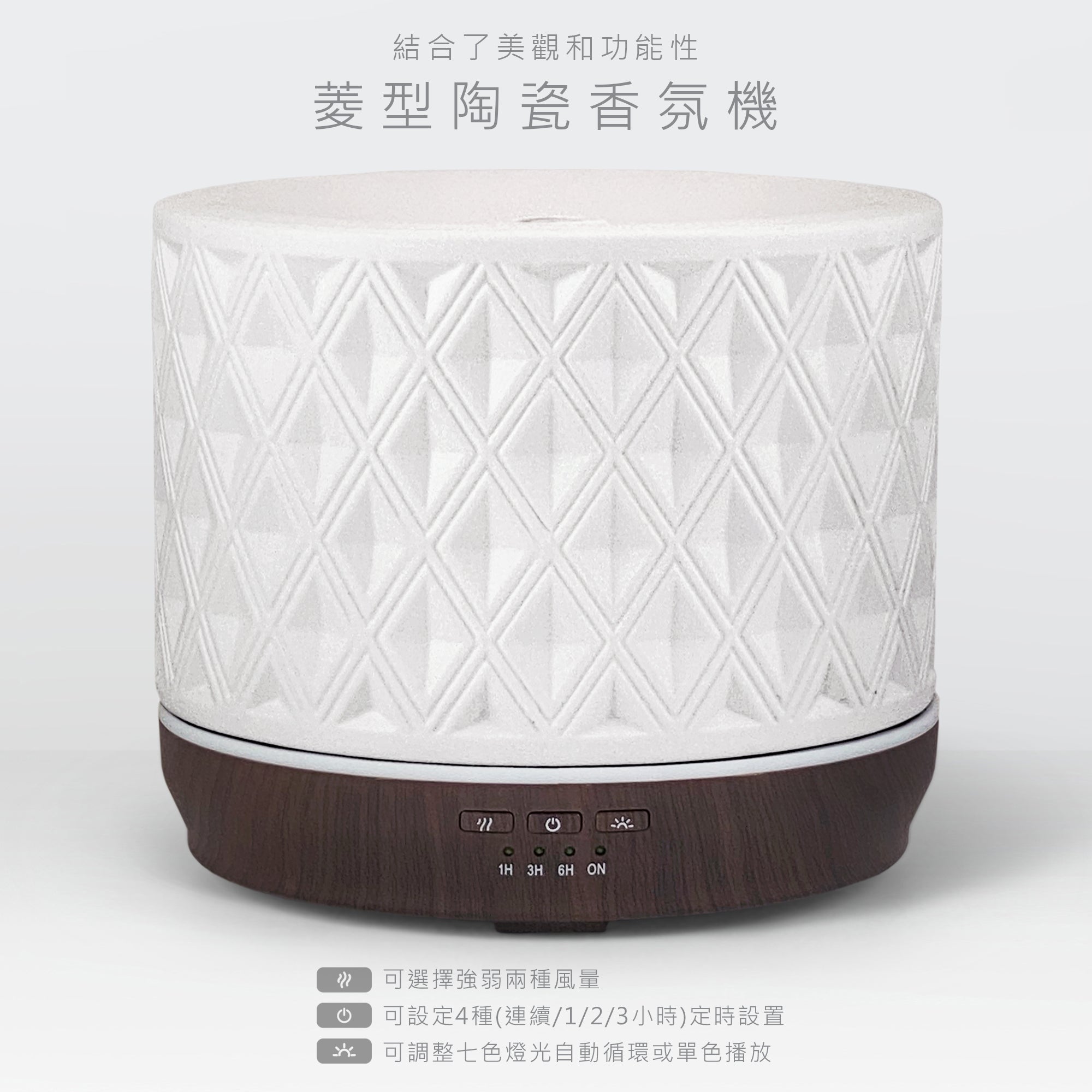 Earnest Living 菱形陶瓷香氛水氧機 500ml